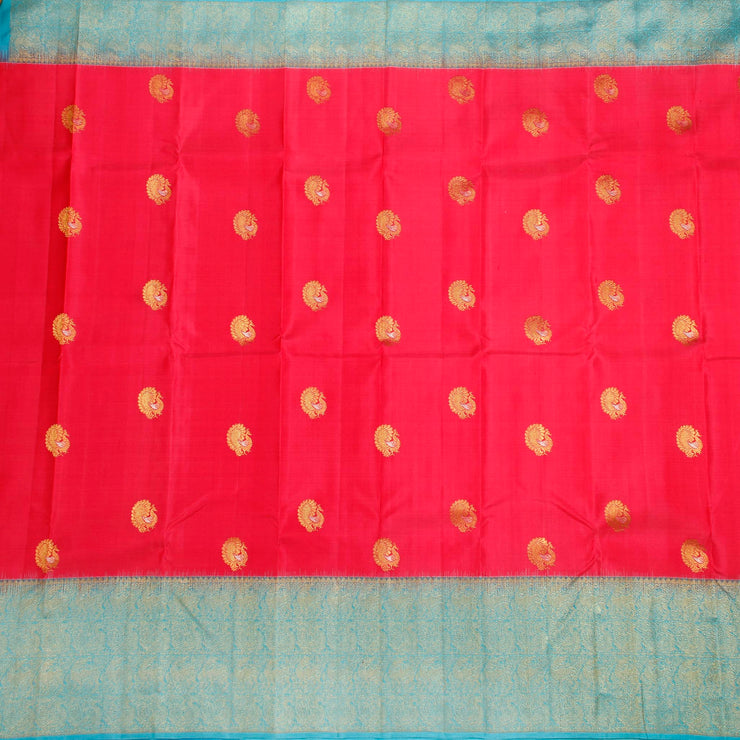 Kuberan Candy Blue Kanchivaram Silk Saree