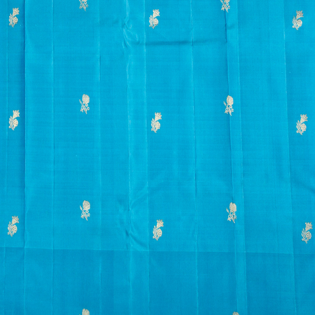 Kuberan Candy Blue Kanchivaram Silk Saree