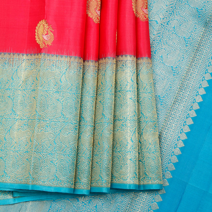 Kuberan Candy Blue Kanchivaram Silk Saree