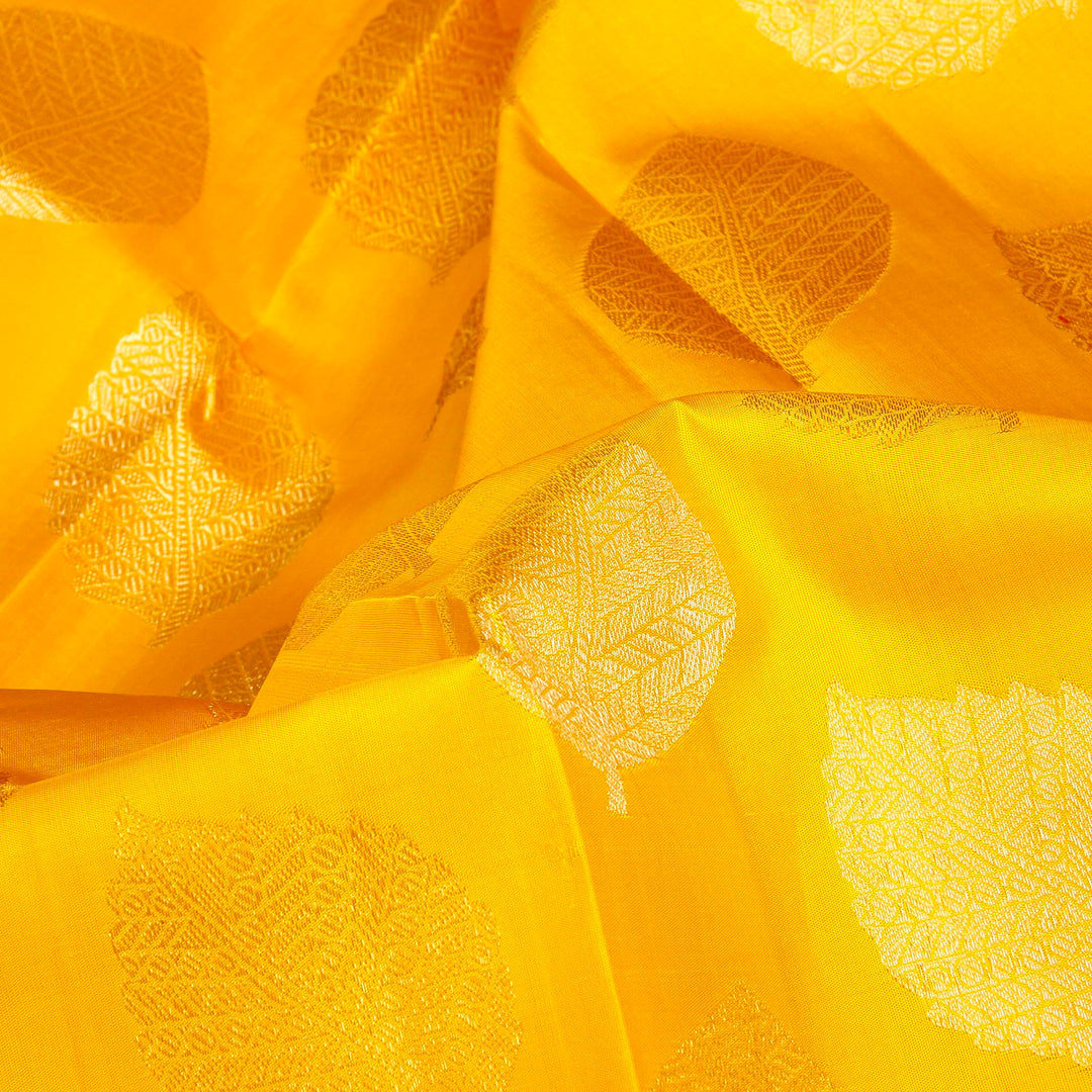 Kuberan Yellow Red Kanchivaram Silk Saree