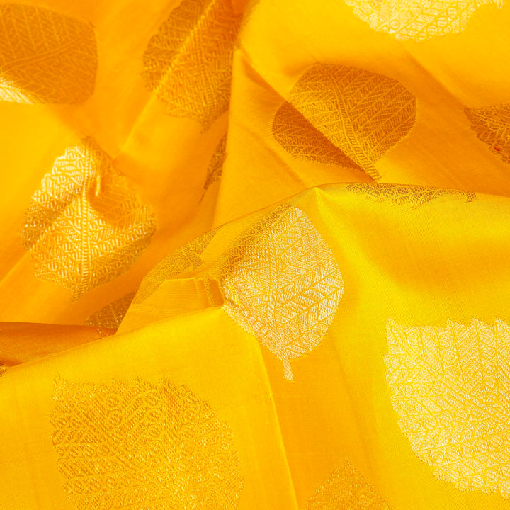 Kuberan Yellow Red Kanchivaram Silk Saree
