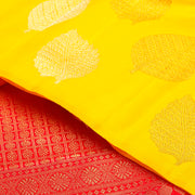 Kuberan Yellow Red Kanchivaram Silk Saree