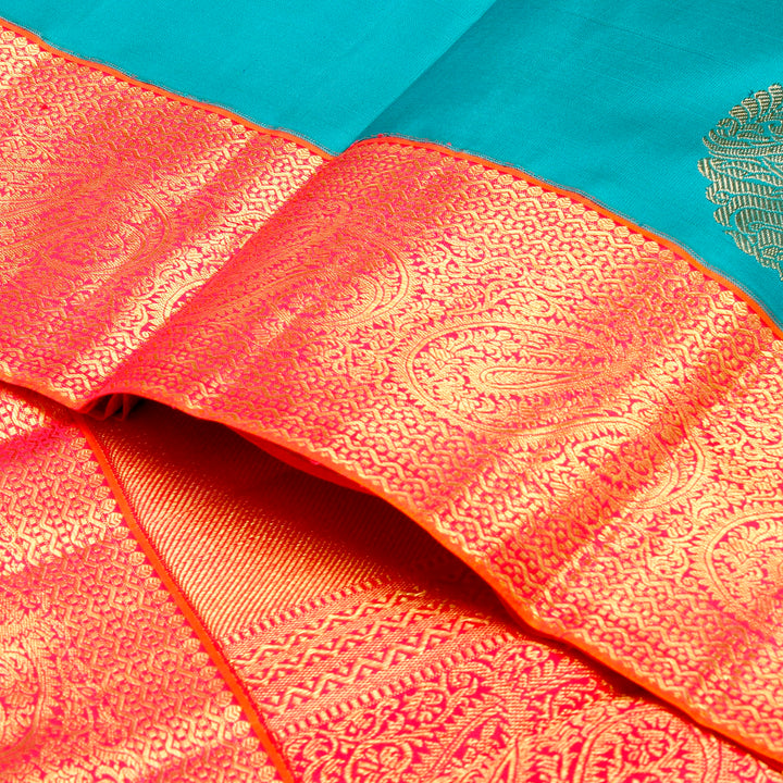 Kuberan Blue Pink Kanchivaram Silk Saree