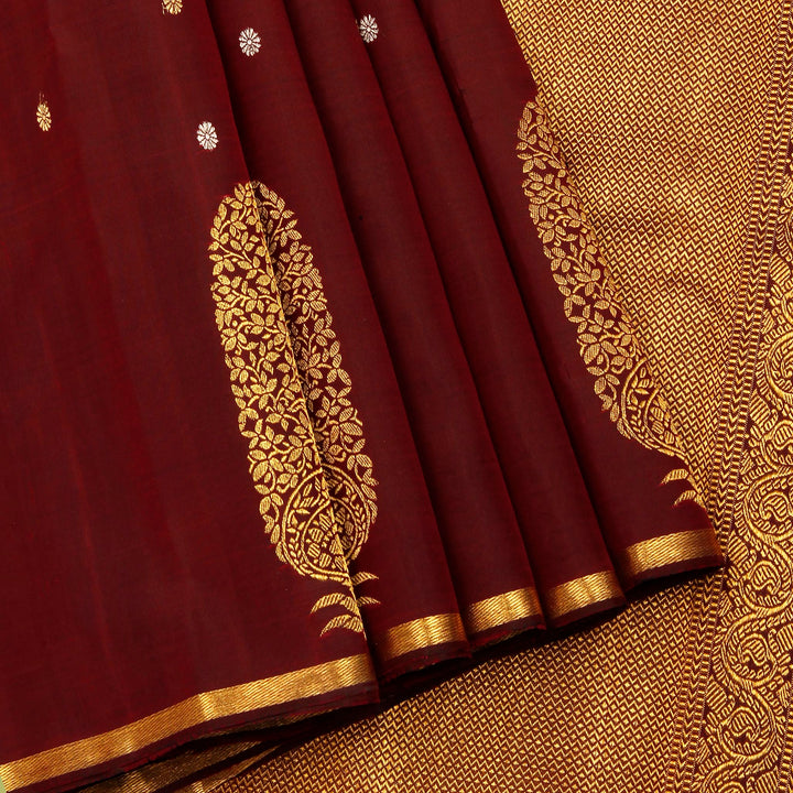 Kuberan Brown Bean Kanchivaram Silk Saree