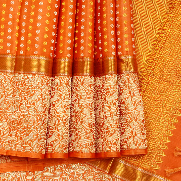 Kuberan Caramel Kanchivaram Silk Saree