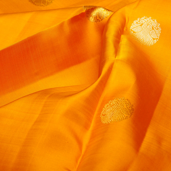 Kuberan Yellow Pink Kanchivaram Silk Saree