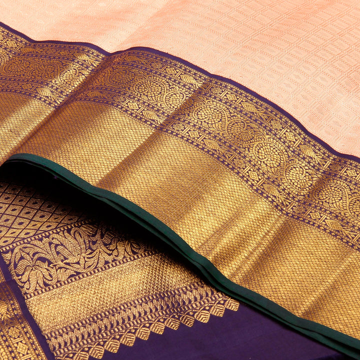 Kuberan Light Pink Kanchivaram Silk Saree