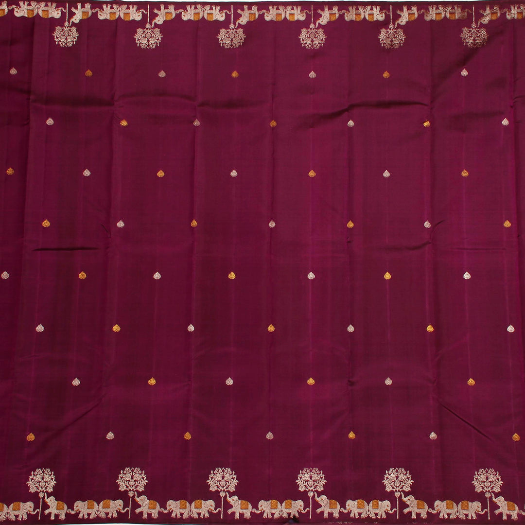 Kuberan Purple Kanchivaram Silk Saree