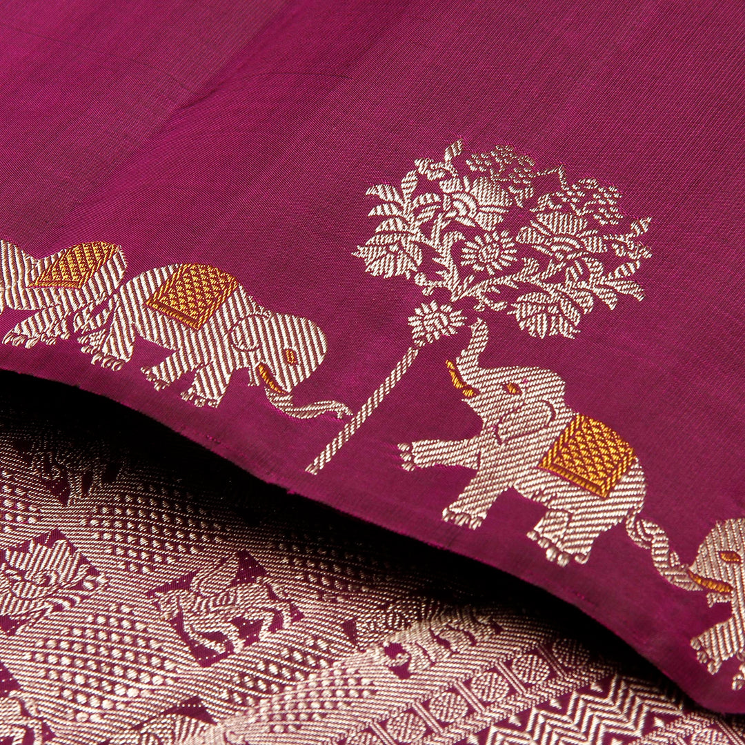 Kuberan Purple Kanchivaram Silk Saree