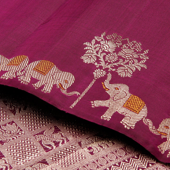 Kuberan Purple Kanchivaram Silk Saree