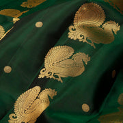 Kuberan Bottle Green Kanchivaram Silk Saree
