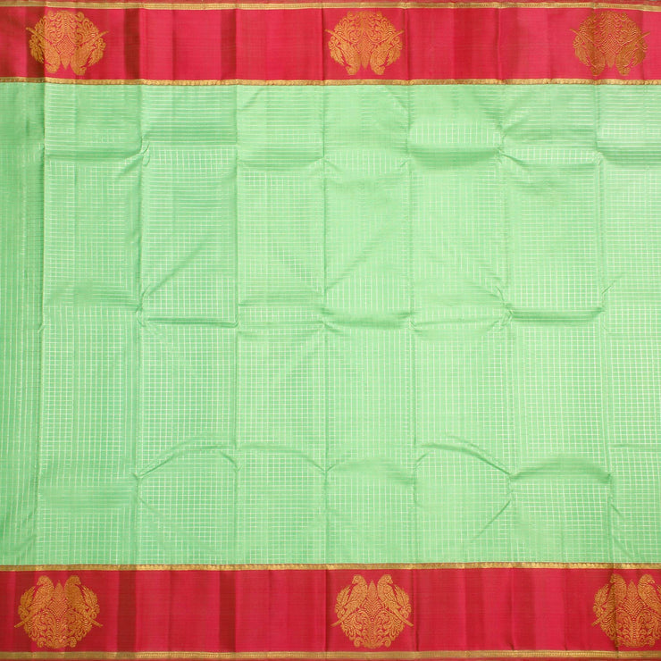 Kuberan Mint Pink Kanchivaram Silk Saree