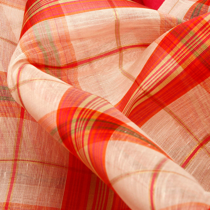 Kuberan White Pink Kanchivaram Silk Saree