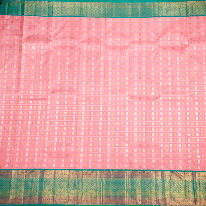 Baby Pink Kanchivaram Silk Saree