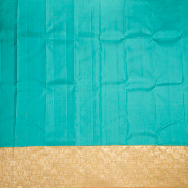 Kuberan Blue Beige Kanchivaram Silk Saree