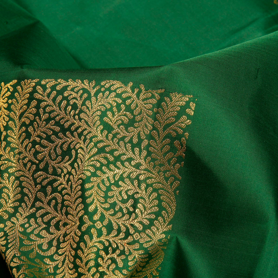 Kuberan Green Pink Kanchivaram Silk Saree