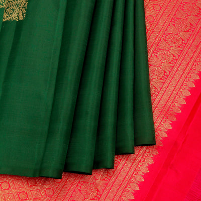 Kuberan Green Pink Kanchivaram Silk Saree