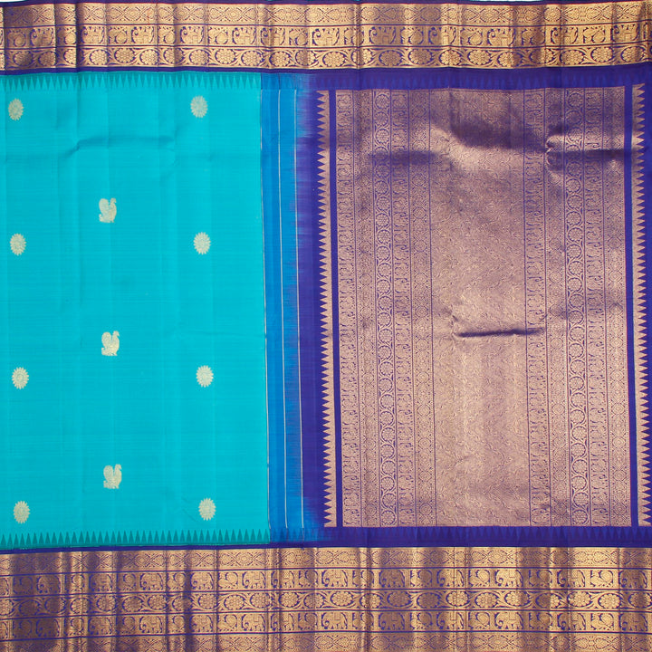 Kuberan Blue Kanchivaram Silk Saree