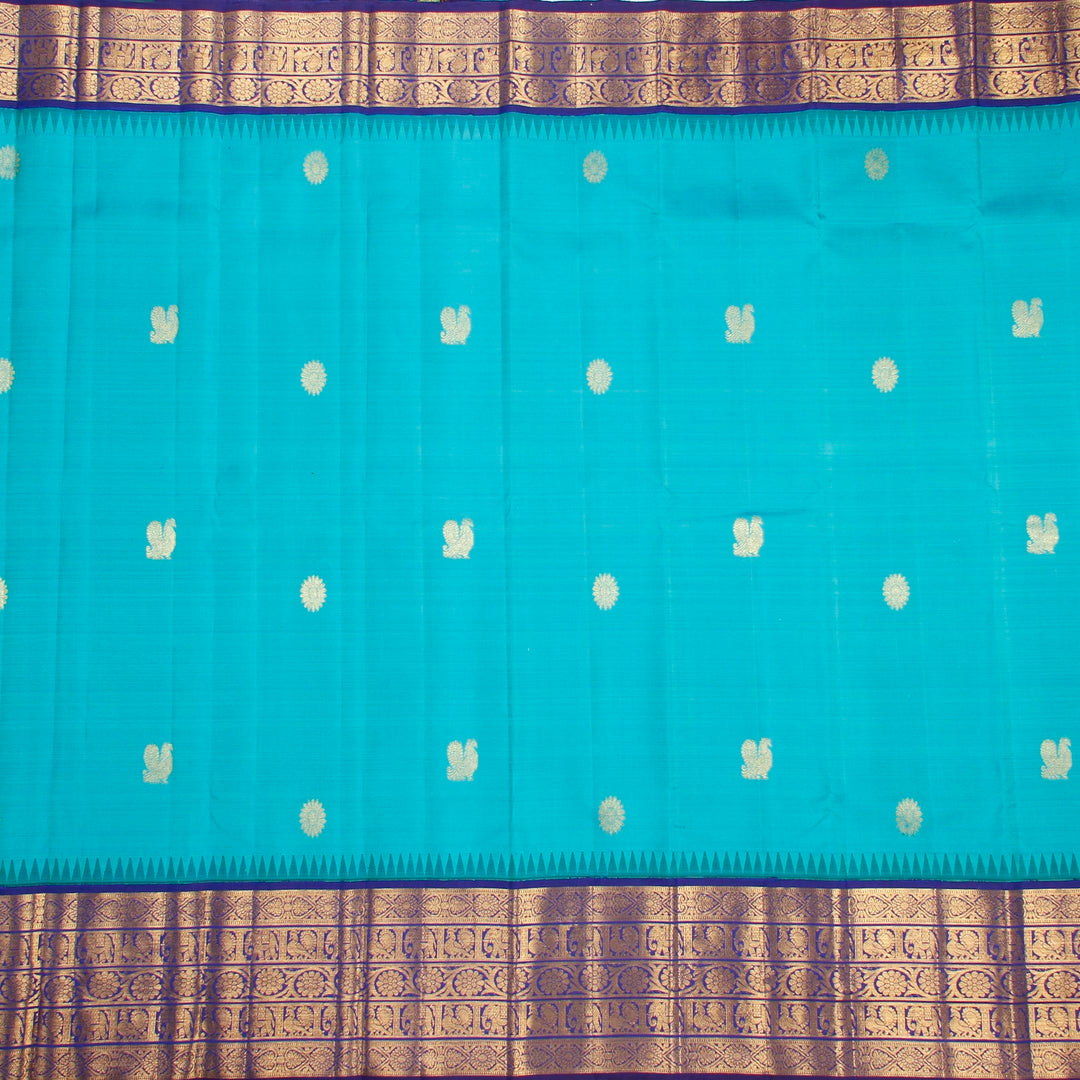 Kuberan Blue Kanchivaram Silk Saree