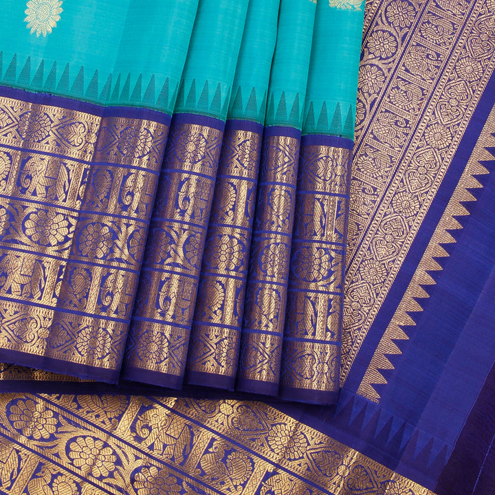 Kuberan Blue Kanchivaram Silk Saree