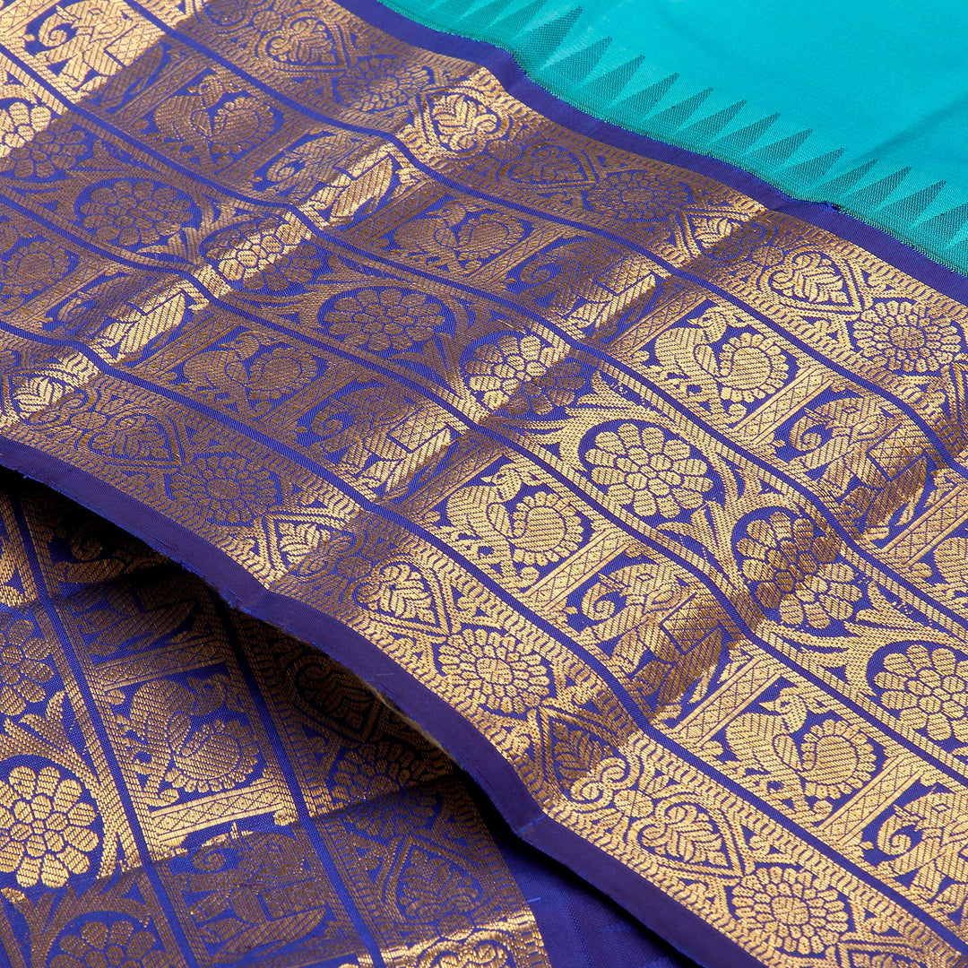Kuberan Blue Kanchivaram Silk Saree