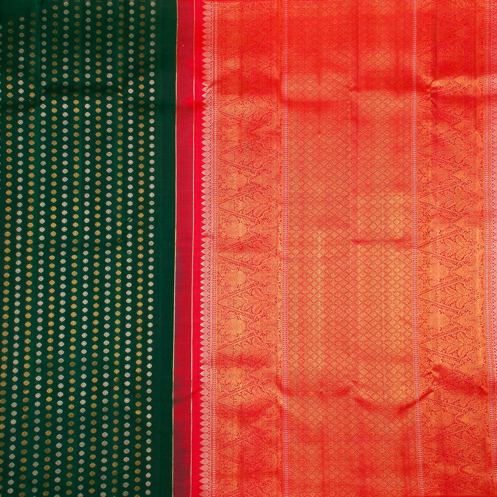 Kuberan Bottle Green Kanchipuram Silk Saree