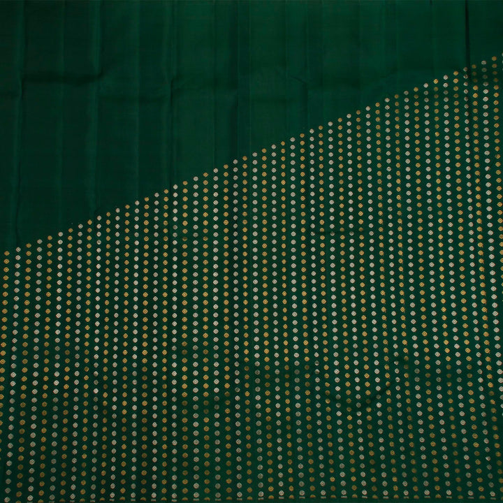 Kuberan Bottle Green Kanchipuram Silk Saree