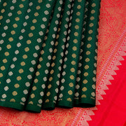 Kuberan Bottle Green Kanchipuram Silk Saree