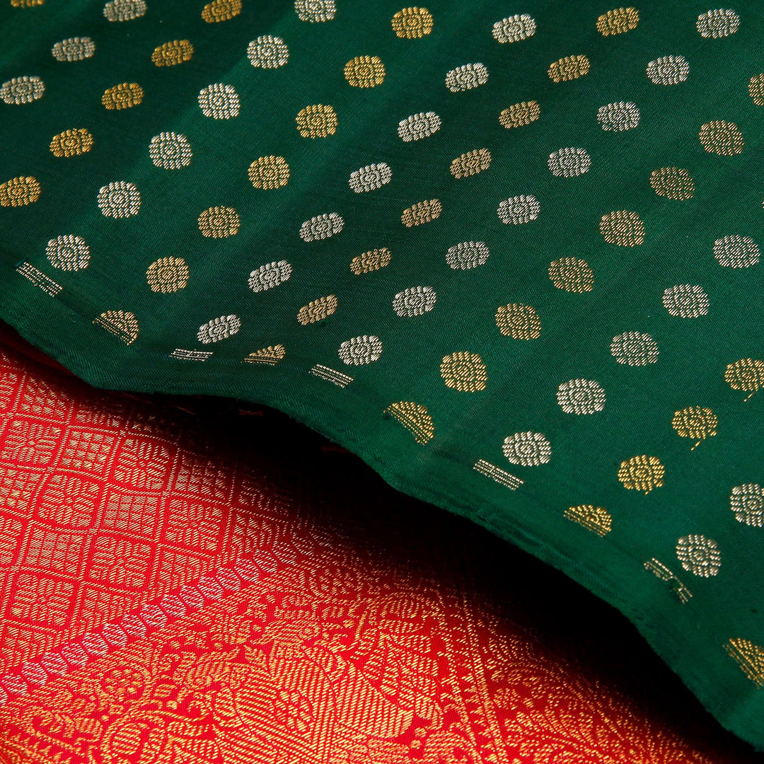 Kuberan Bottle Green Kanchipuram Silk Saree