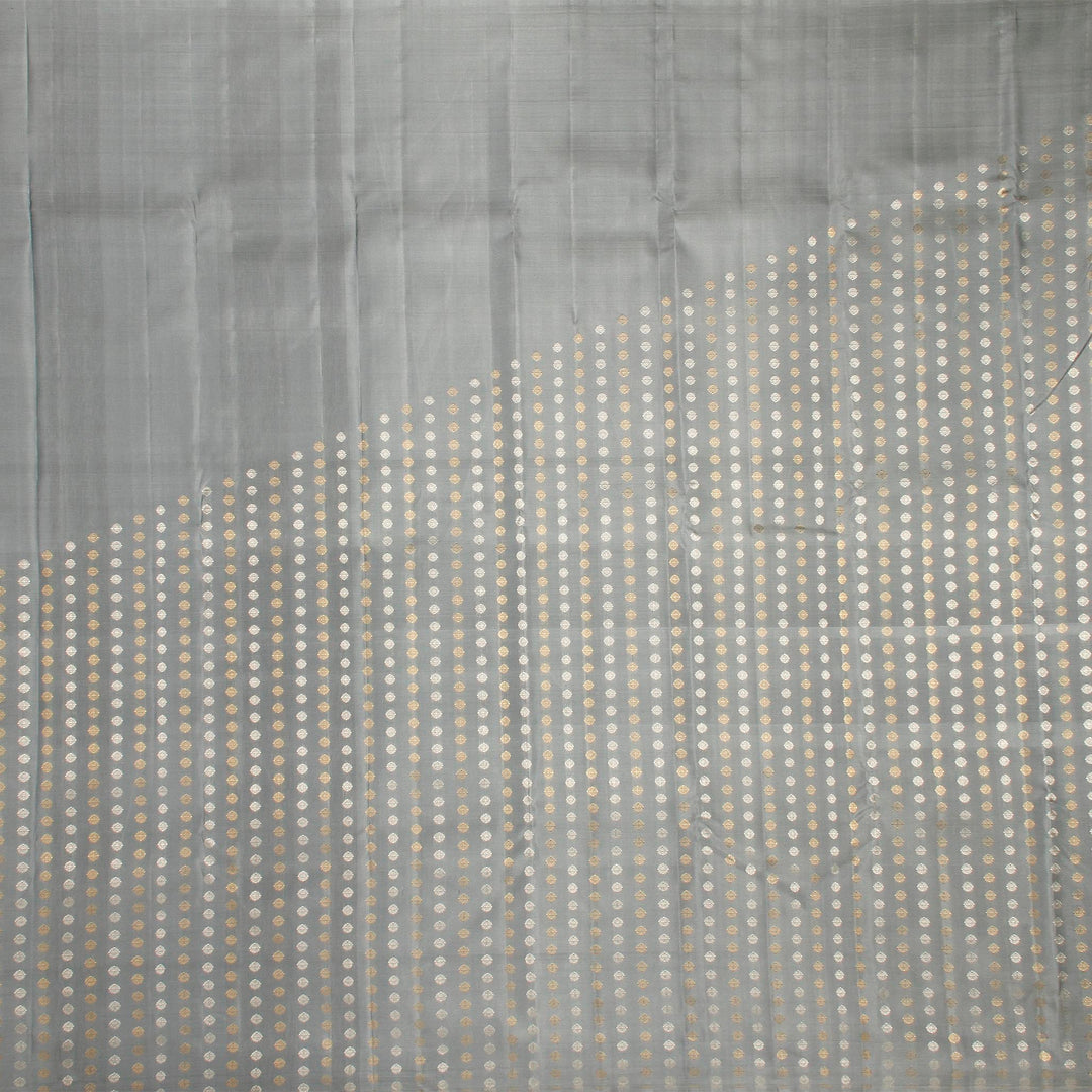 Kuberan Grey Red Kanchivaram Silk Saree