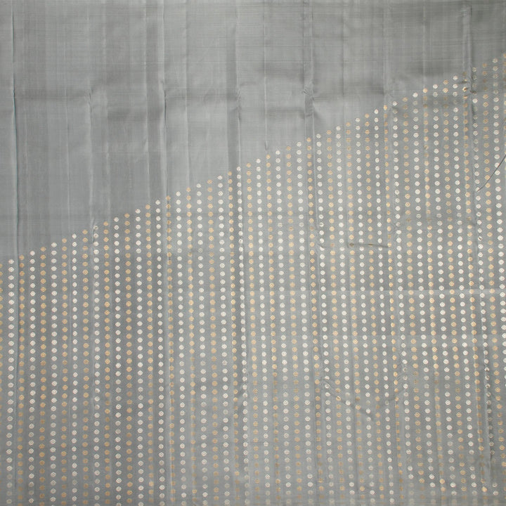 Kuberan Grey Red Kanchivaram Silk Saree