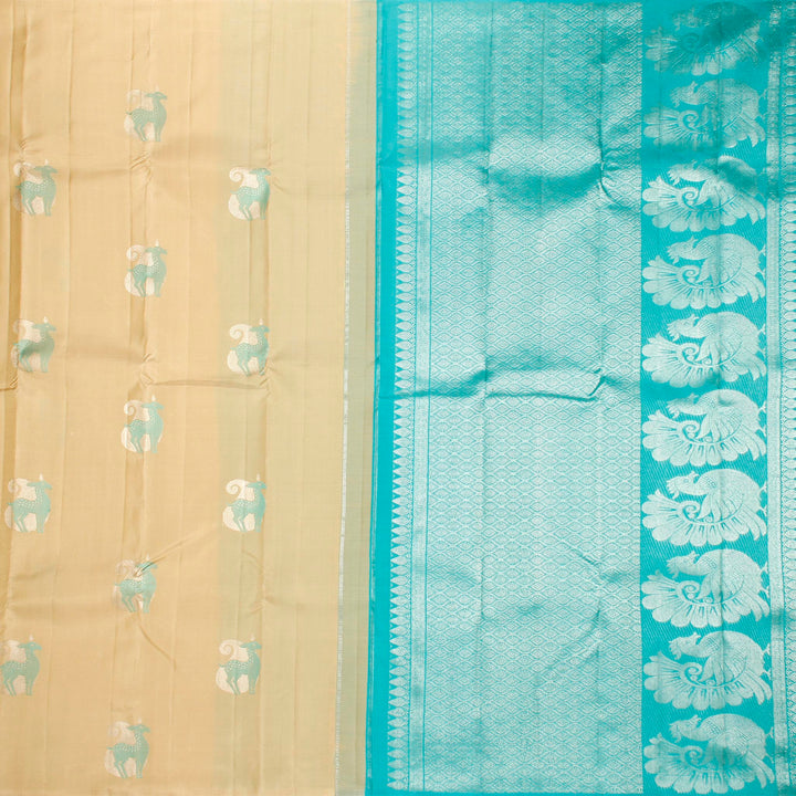 Kuberan Cream Kanchipuram Silk Saree