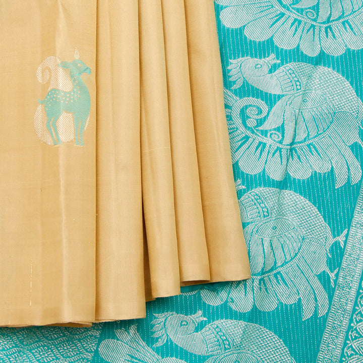 Kuberan Cream Kanchipuram Silk Saree