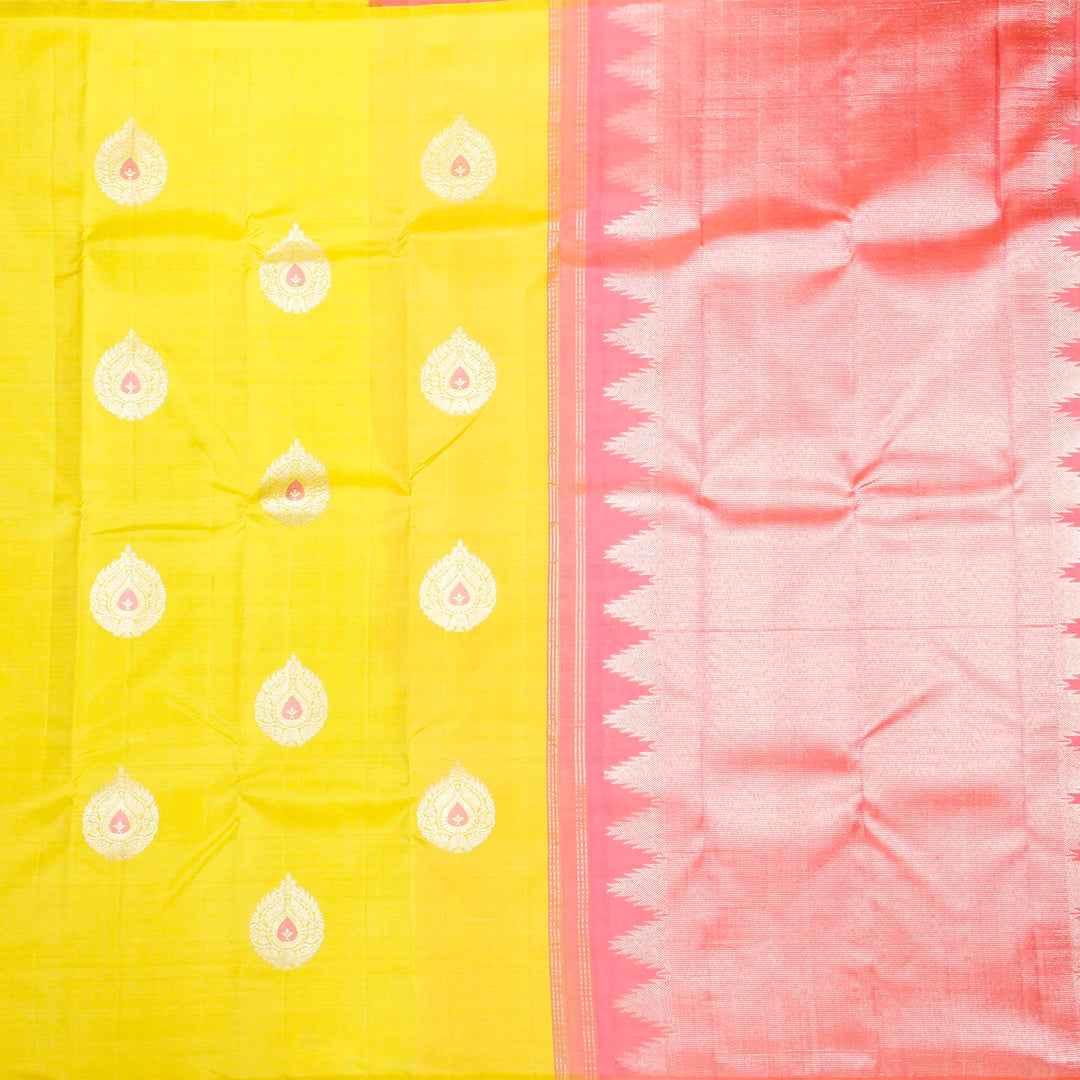 Kuberan Yellow Kanchipuram Silk Saree
