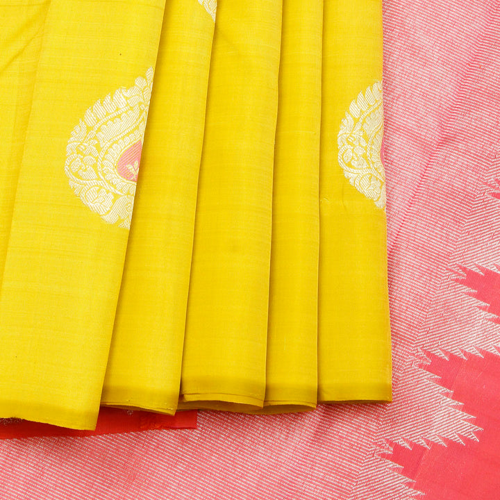 Kuberan Yellow Kanchipuram Silk Saree