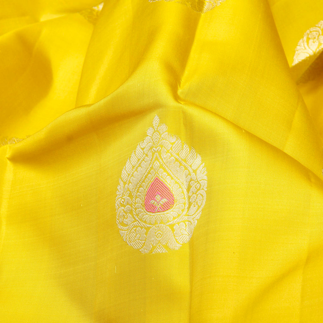 Kuberan Yellow Kanchipuram Silk Saree
