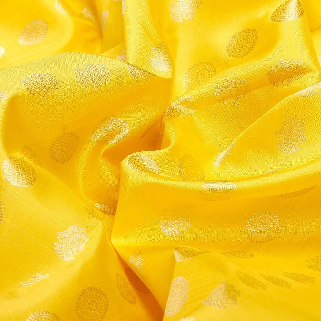 Kuberan Yellow Kanchipuram Silk Saree
