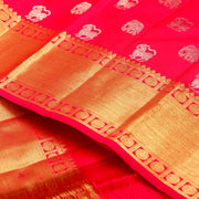 Kuberan white Red Kanchipuram Silk Saree