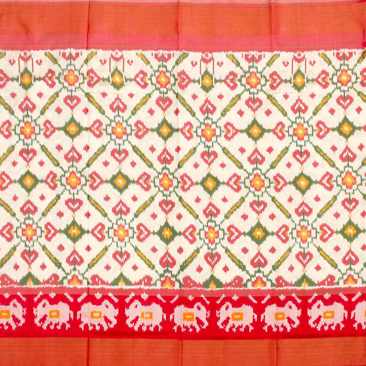 Kuberan White Red Pavada