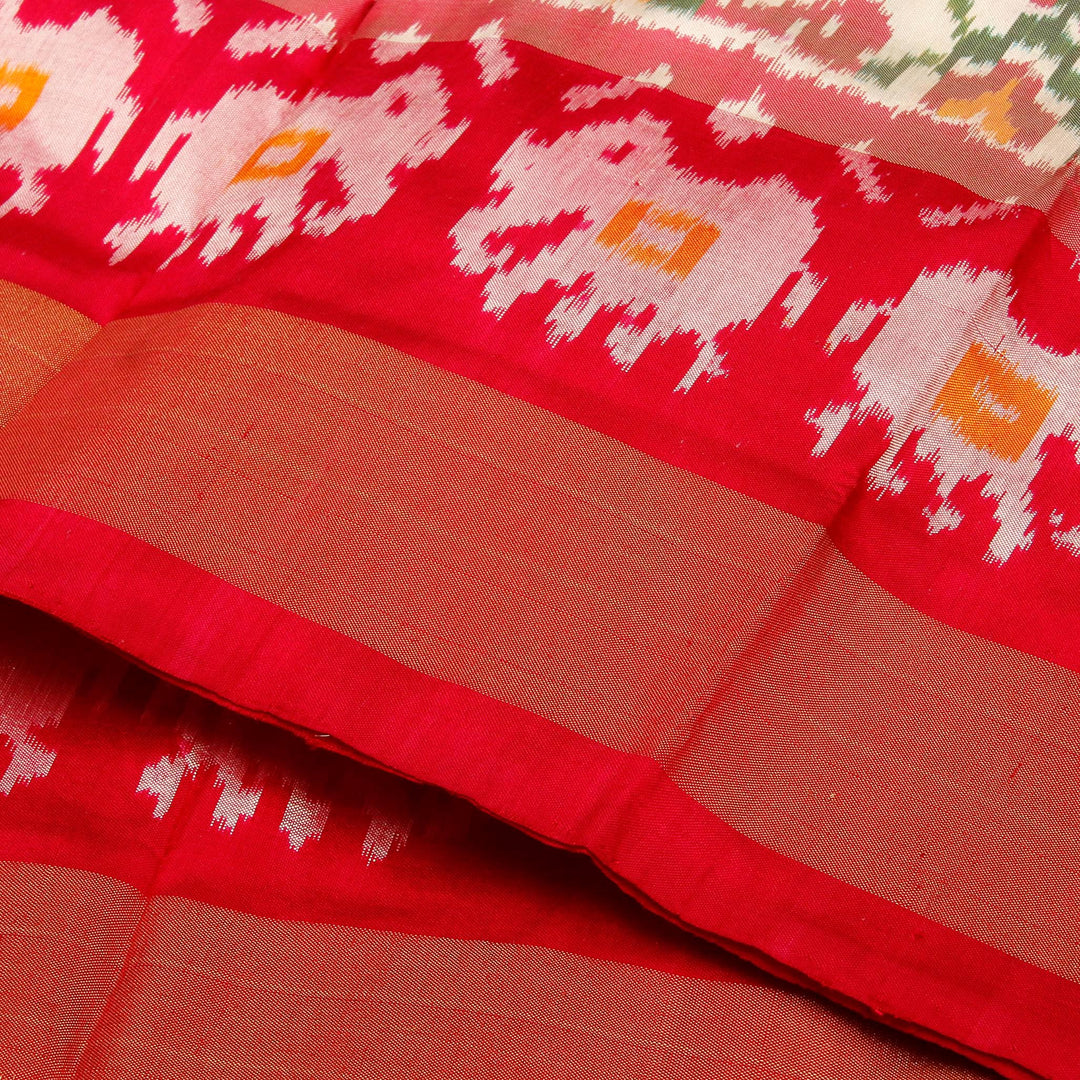 Kuberan White Red Pavada