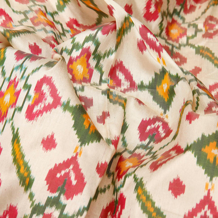 Kuberan White Red Pavada