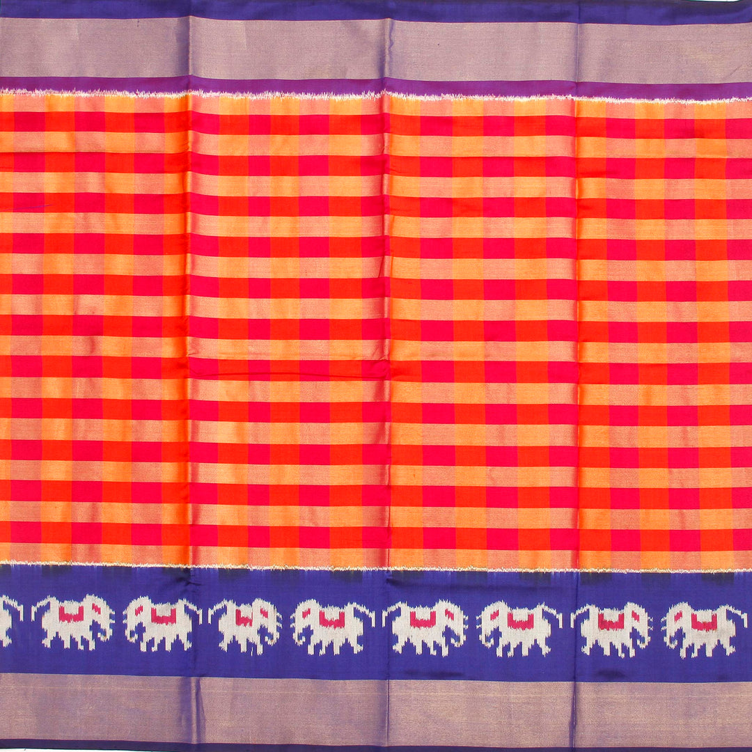 Kuberan Red Blue Pavada