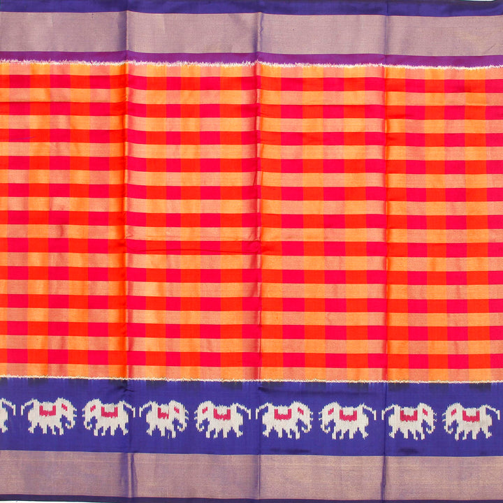 Kuberan Red Blue Pavada