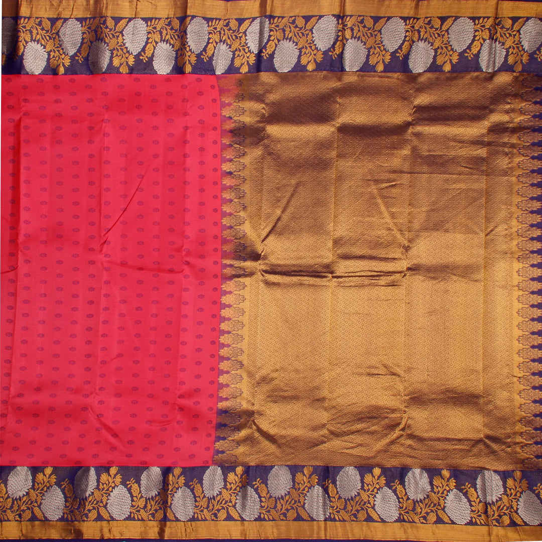 Kuberan Pink Pure Silk Saree