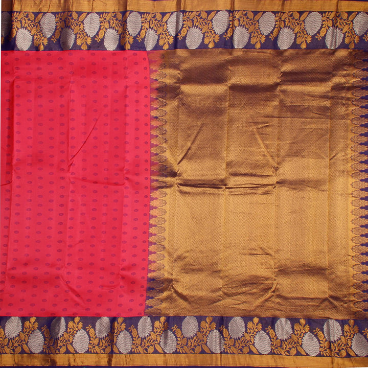 Kuberan Pink Pure Silk Saree