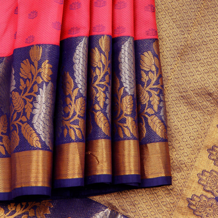 Kuberan Pink Pure Silk Saree