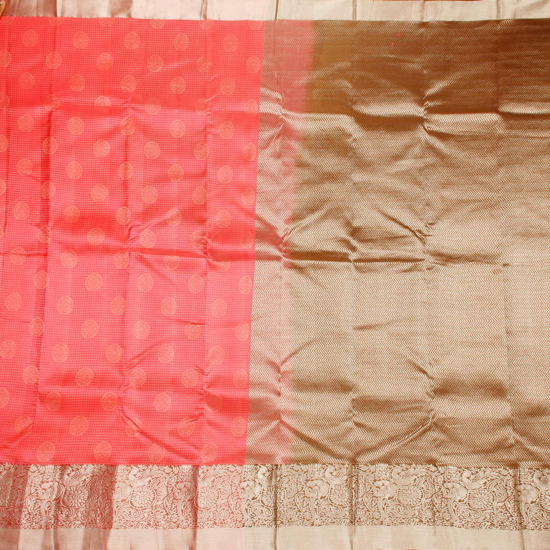 Kuberan Candy Pink Pure Silk Saree