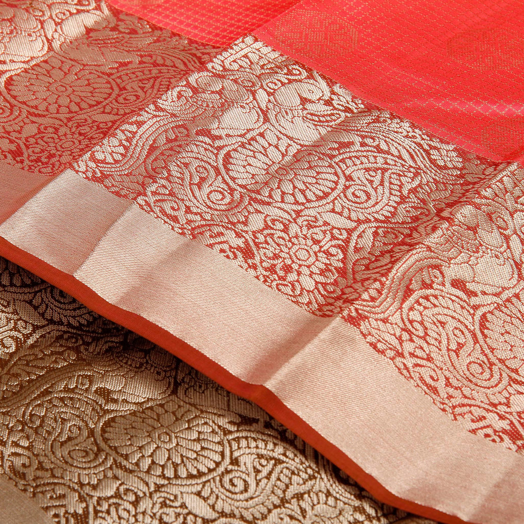 Kuberan Candy Pink Pure Silk Saree