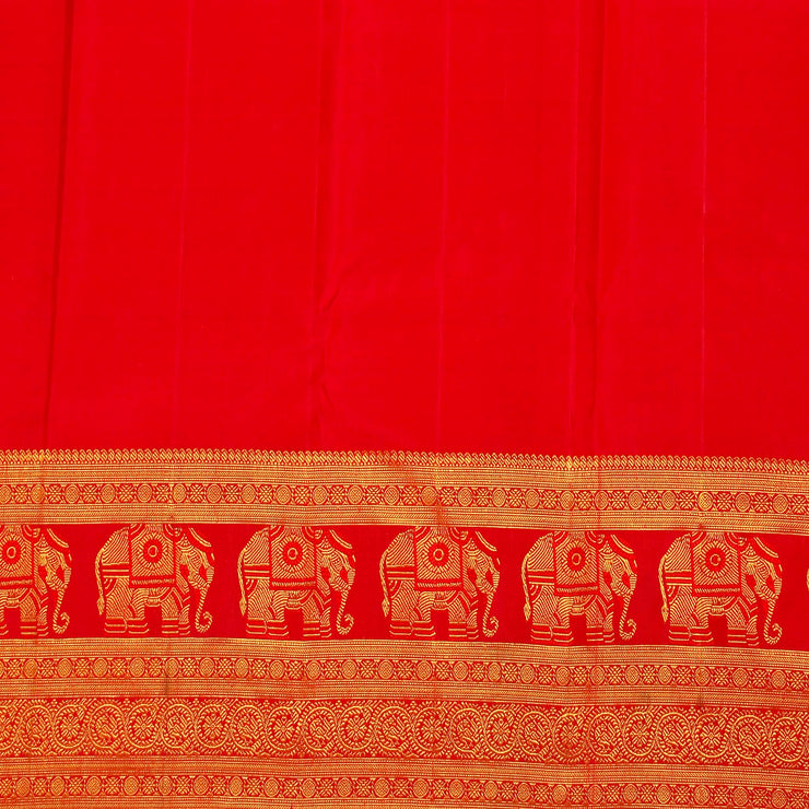 Kuberan Red Pure Silk Saree
