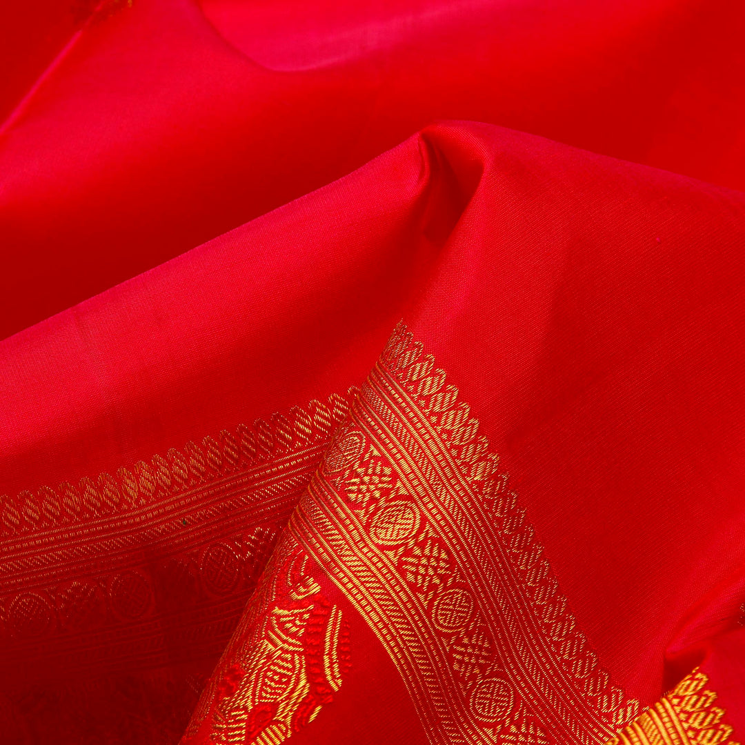 Kuberan Red Pure Silk Saree
